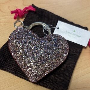 Kate Spade Multicolor Glitter Heart Keyring